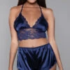 Be Wicked Liliana Satin Pajama Cami Set -Be Wicked Sales BW 1963 navy front2 2020JUN23576