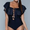 Be Wicked Maricela Flutter One Piece Swimsuit -Be Wicked Sales BW 1969 front2 2020JUN23576