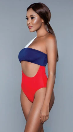 Be Wicked Kennedy One Piece Swimsuit -Be Wicked Sales BW 1973 rwb side 2020JUN23576