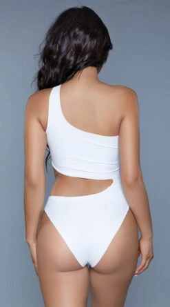 Be Wicked Quinn One Shoulder One Piece -Be Wicked Sales BW 1976 white back 2020JUN23576
