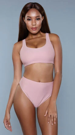 Be Wicked Vera High Waist Bikini Swimsuit 17 Be Wicked Vera High Waist Bikini Swimsuit -Be Wicked Sales BW 1985 pink front 2020JUN23576