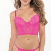 Colorful Daydreams Corset Set -Be Wicked Sales EC 72197 NEON PINK FS