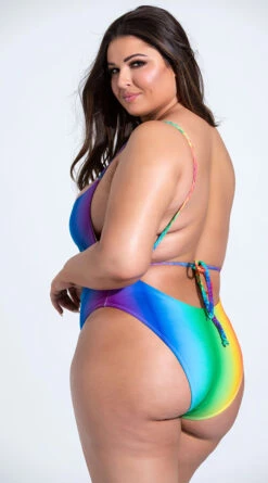 Plus Size Right On Rainbow One Piece Swimsuit -Be Wicked Sales ES 6622X RNBW 10 YANDY PS03242021
