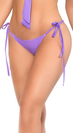 Basic Bikini Thong Bottom -Be Wicked Sales ES 6653 Bright Lavender Front 2020DEC28021