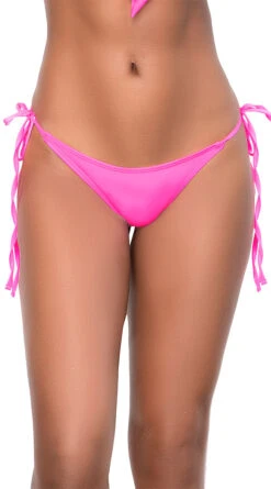 Basic Bikini Thong Bottom -Be Wicked Sales ES 6653 Hot Pink Front 2020DEC28021