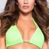 Yandy Double Strapped Bikini Top -Be Wicked Sales EY 3526T TOP GREEN 14 PS02142019