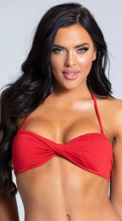 Yandy Twisted Bandeau Bikini Top -Be Wicked Sales EY 3528T TOP RED PS12182019 3 Edit
