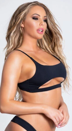 Yandy Morganite Glow Peek-A-Boo Bikini Top -Be Wicked Sales EY 4031T TOP BLACK PS04042019 14