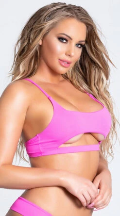 Yandy Morganite Glow Peek-A-Boo Bikini Top -Be Wicked Sales EY 4031T TOP PINK PS04042019 11