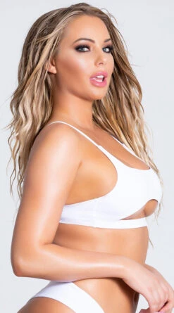 Yandy Morganite Glow Peek-A-Boo Bikini Top -Be Wicked Sales EY 4031T TOP WHITE PS04042019 14