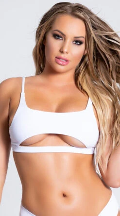 Yandy Morganite Glow Peek-A-Boo Bikini Top -Be Wicked Sales EY 4031T TOP WHITE PS04042019 8