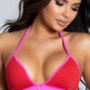 Yandy Tourmaline Triangle Bikini Top -Be Wicked Sales EY 4088T TOP RED PINK PS01292020 2