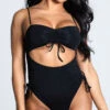 Yandy Cut Out For Cruising One Piece Swimsuit -Be Wicked Sales EY 4205 BLACK 3 PS12172020