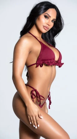 Yandy Riptide Ruffle Bikini Bottom -Be Wicked Sales EY 4206T 4206B RED 6 PS12172020