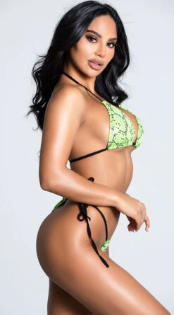 Yandy Snake It Til You Make It Bikini Bottom -Be Wicked Sales EY 4210T 4210B GREEN 6 PS12172020