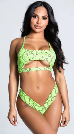 Yandy Craving Cobra Bikini Bottom -Be Wicked Sales EY 4214T 4214B GREEN 1 PS12172020