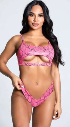 Yandy Craving Cobra Bikini Bottom -Be Wicked Sales EY 4214T 4214B PINK 1 PS12172020