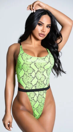 Yandy Let's Snake Love One Piece Swimsuit 21 Yandy Let's Snake Love One Piece Swimsuit -Be Wicked Sales EY 4215 GREEN 2 PS12172020