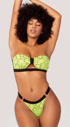 Yandy Snake Charmer Bikini Bottom -Be Wicked Sales EY 4218T EY 4218B YANDY SNAKE BIKINI SWIMSUIT GREEN 20