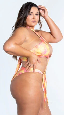 Yandy Plus Size West Coast Sunshine One Piece Swimsuit -Be Wicked Sales EY 4310X ORG 5 YANDY PS02172022