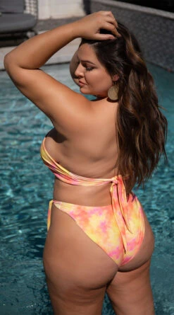 Yandy Plus Size West Coast Sunshine One Piece Swimsuit -Be Wicked Sales EY 4310 TIEDYE 3 EDS YANDY 2022SWIM