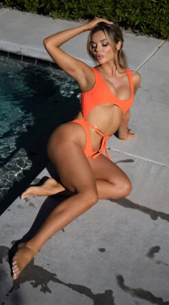 Yandy Cruiser Babe One Piece Swimsuit -Be Wicked Sales EY 4316 ORG 1 EDS YANDY 2022SWIM