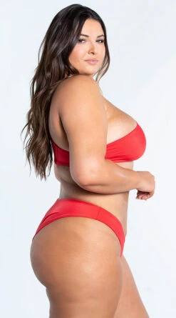 Yandy Plus Size Double Strapped Bikini Bottom -Be Wicked Sales EY 4322TX 4322BX RED 6 YANDY PS02172022