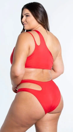 Yandy Plus Size Double Strapped Bikini Bottom -Be Wicked Sales EY 4322TX 4322BX RED 9 YANDY PS02172022