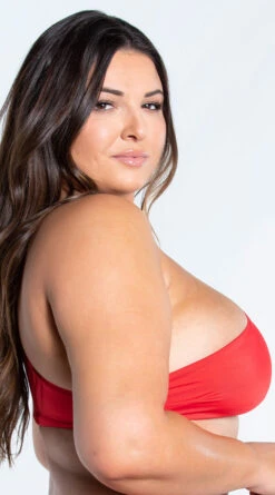 Yandy Plus Size Double Strapped Bikini Top -Be Wicked Sales EY 4322TX TOPX RED 6 YANDY PS02172022 copy