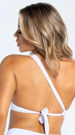 Yandy One Shoulder White Basic Bikini Top 7 Yandy One Shoulder White Basic Bikini Top -Be Wicked Sales EY 4329T TOP WHT 8 YANDY PS02172022 copy