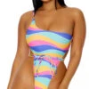 Forplay Turks And Caicos Rainbow One Piece Swimsuit -Be Wicked Sales FP 442309 PIT 1 2022MARCH47755
