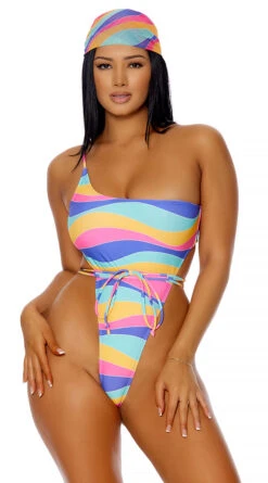 Forplay Turks And Caicos Rainbow One Piece Swimsuit -Be Wicked Sales FP 442309 PIT 4 2022MARCH47755