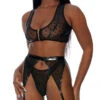 Forplay Heart To Catch Lingerie Set -Be Wicked Sales FP 772101 black alt1 lg 2022JULY49835