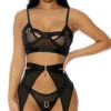 Forplay Kiss Of Gold Lingerie Set -Be Wicked Sales FP 772106 black alt1 lg 2022JULY49835