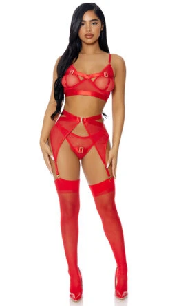 Forplay Kiss Of Gold Lingerie Set -Be Wicked Sales FP 772106 red alt4 lg 2022JULY49835