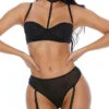 Forplay Sheer Choker Bra Set -Be Wicked Sales FP 779380 black alt1 lg 2019JAN