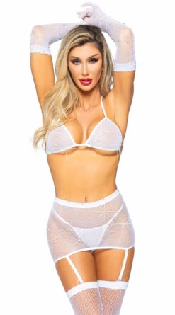 LEG AVENUE Sparkle And Fine Bra Set 24 LEG AVENUE Sparkle And Fine Bra Set -Be Wicked Sales LA 81617 003 002 2021DEC45048