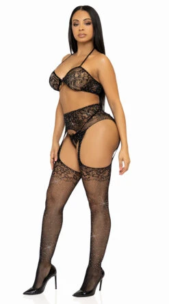 LEG AVENUE Rhinestone Beauty Bra Set -Be Wicked Sales LA 81656 04 0012022SEPT53496