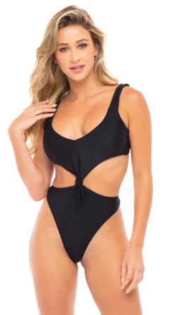 Mykonos He Loves Me Knot One Piece 7 Mykonos He Loves Me Knot One Piece -Be Wicked Sales OL 88 11237 BK FRONT HR 2020JANSWIM18858