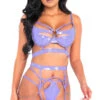 Roma Chain My Mind Wet Look Bra Set