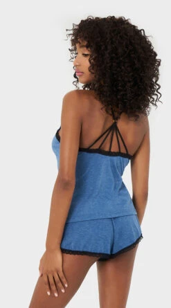 Heather Lace Cami Set -Be Wicked Sales ST 10608 NAVY 03 YANDY PS03312022