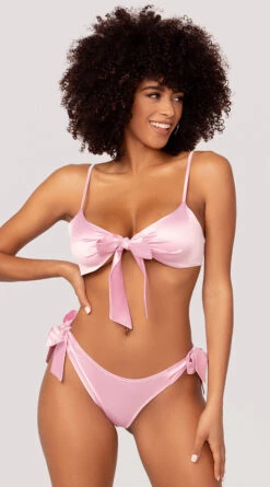 Yandy Gift Of Satin Bra Set -Be Wicked Sales YDR YNDY 0011 BRA PANTY SET PINK 11