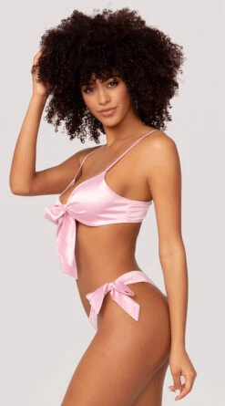 Yandy Gift Of Satin Bra Set -Be Wicked Sales YDR YNDY 0011 BRA PANTY SET PINK 42